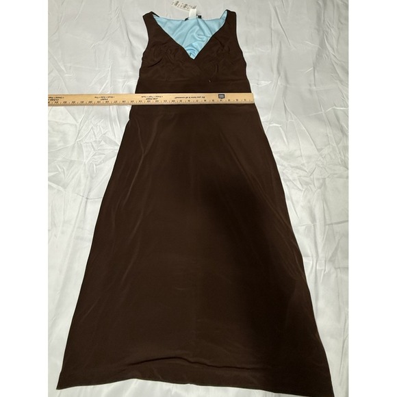 NWT  B. MOSS  STRETCH Brown Sleeveless DRESS Size 10 Made In‎ USA 100% Polyester - Picture 6 of 10
